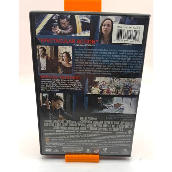 Inception DVD Region 1 Sci-Fi Mystery Leonardo DiCaprio - Picture 4 of 5